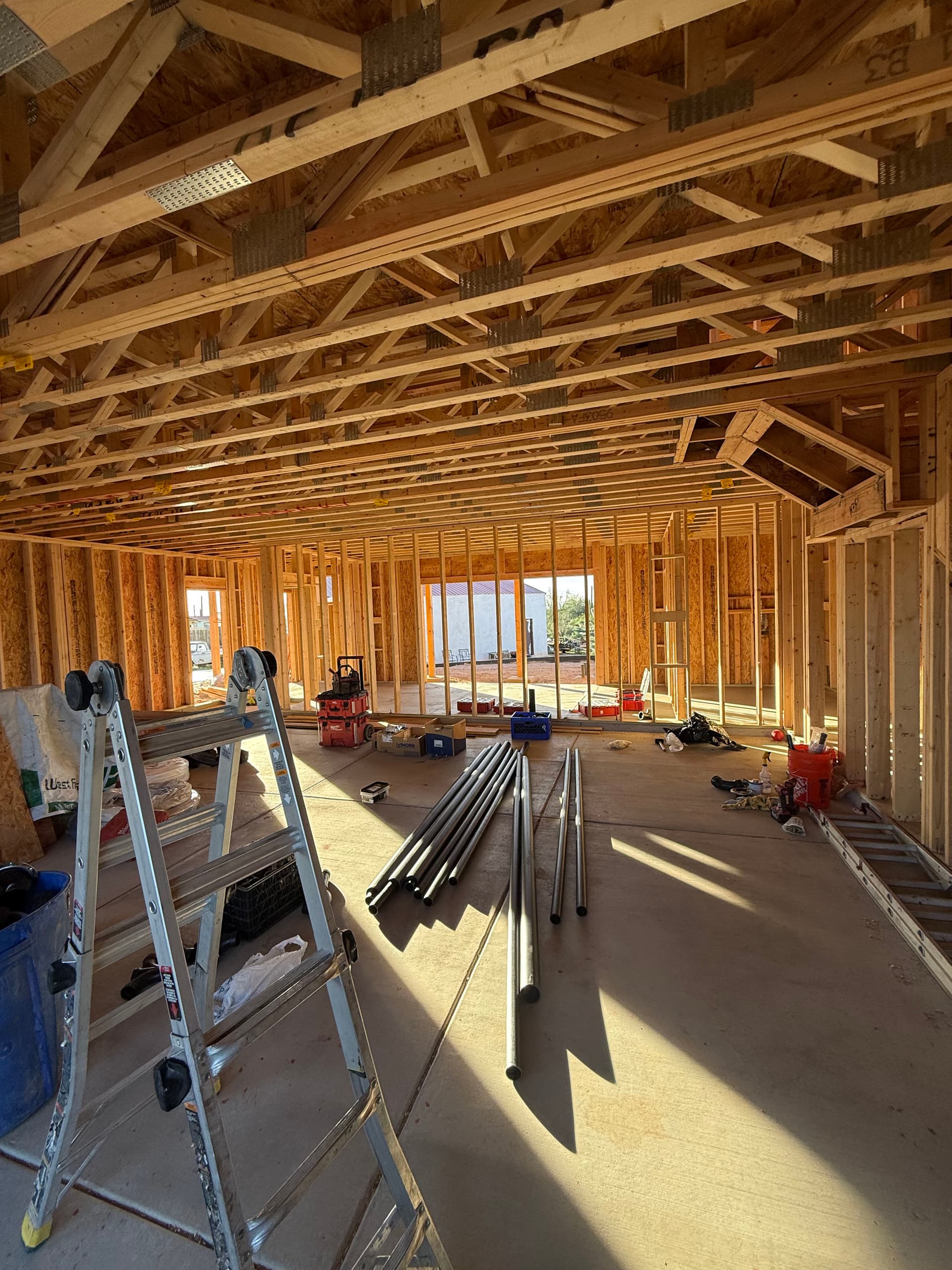 Topout and Rough-In Progress in Apache Junction