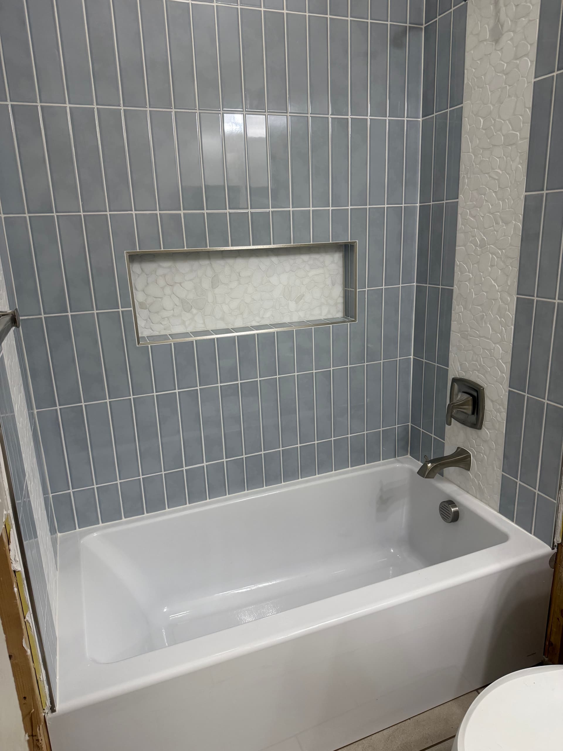 Mesa Bathroom Remodel with New Tub and Custom Tile Surround image