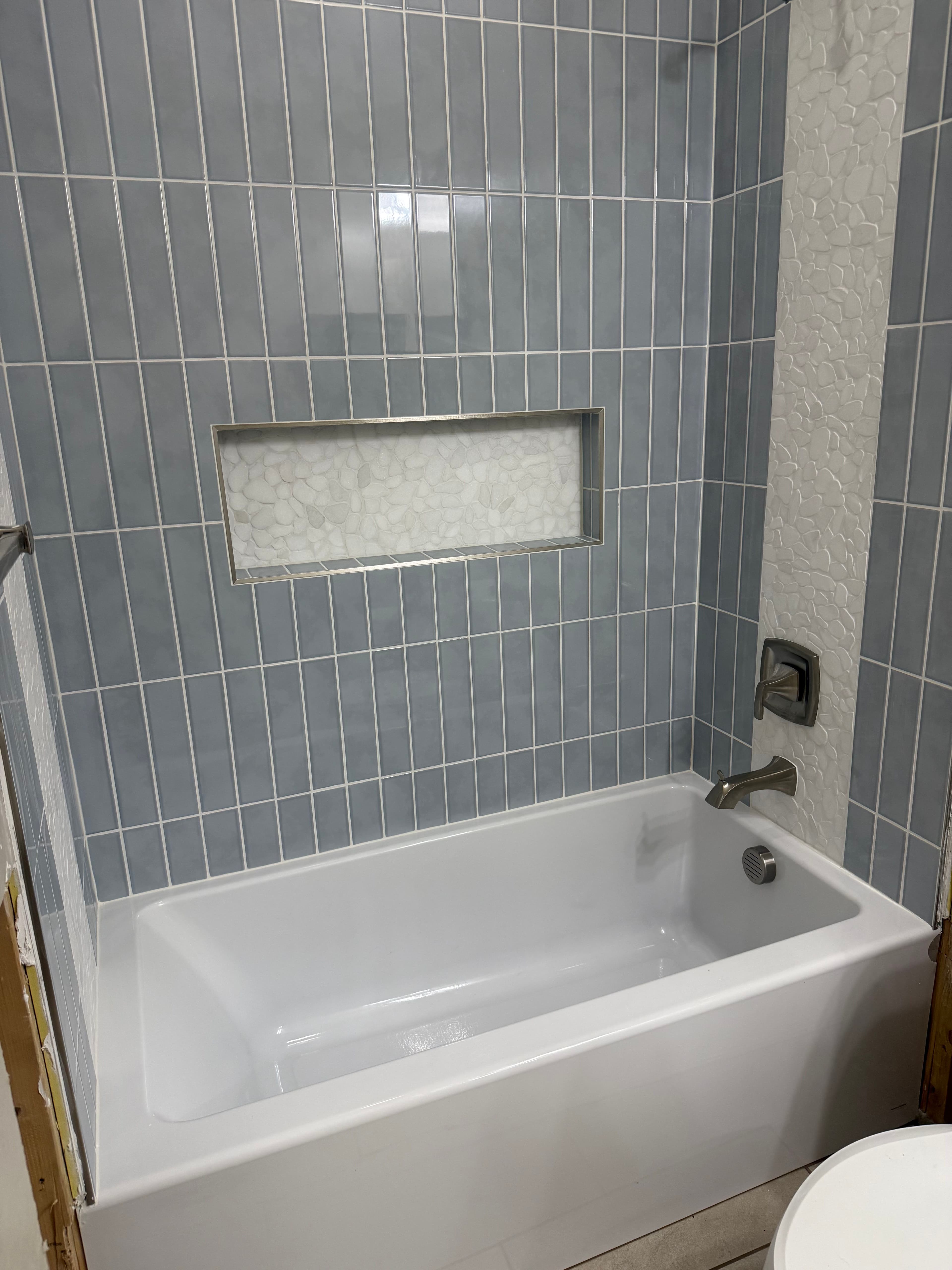 Project Mesa Bathroom Remodel with New Tub and Custom Tile Surround image
