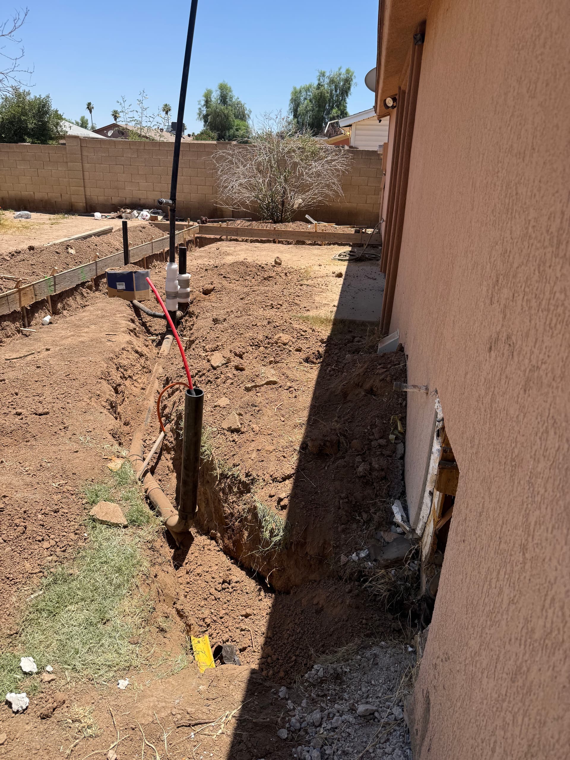 Gallery photos for Underground Plumbing Rough-In for Phoenix Bathroom Addition: Image #1