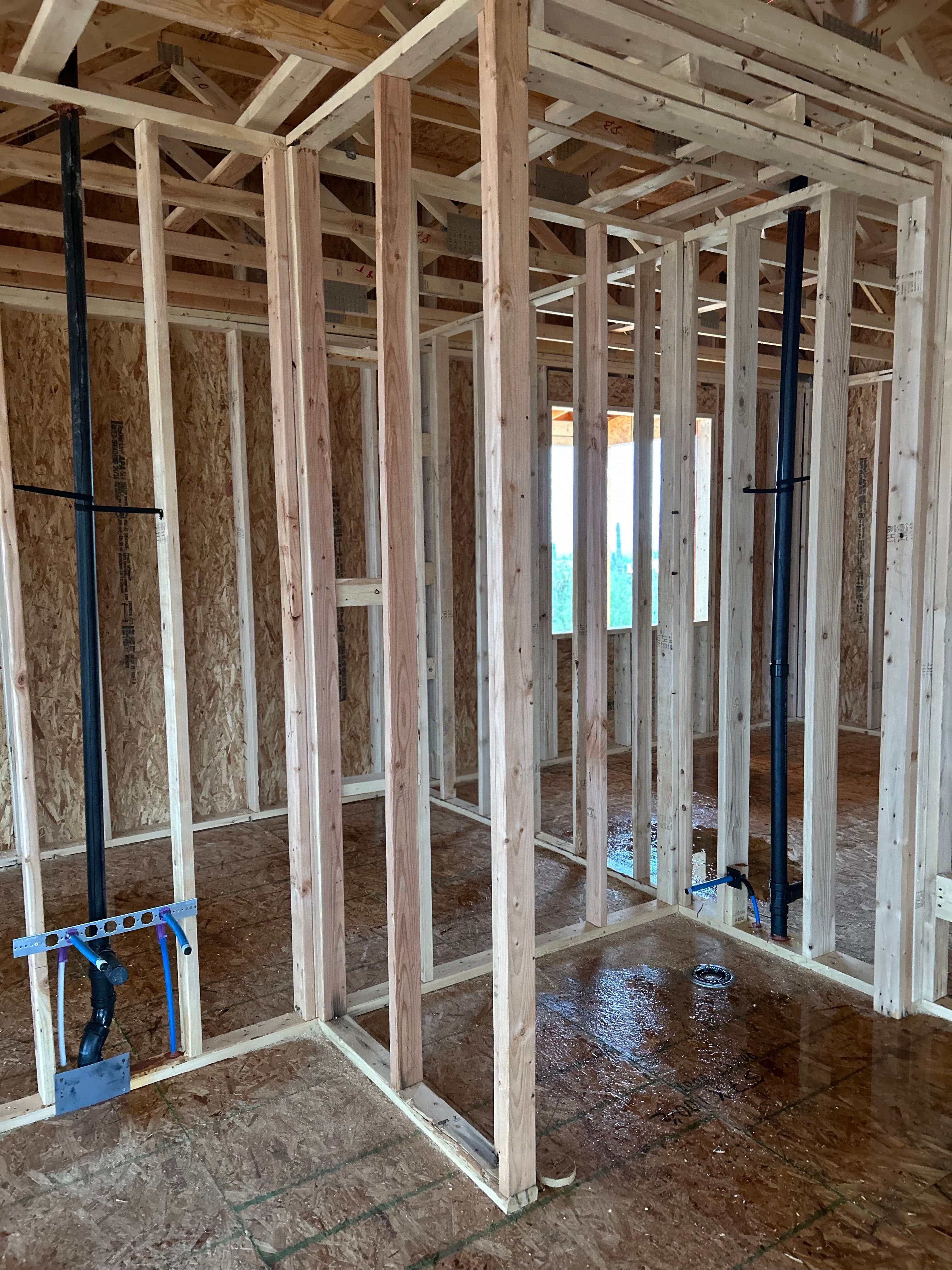 DWV and Waterline Completion Amidst Rainy Conditions