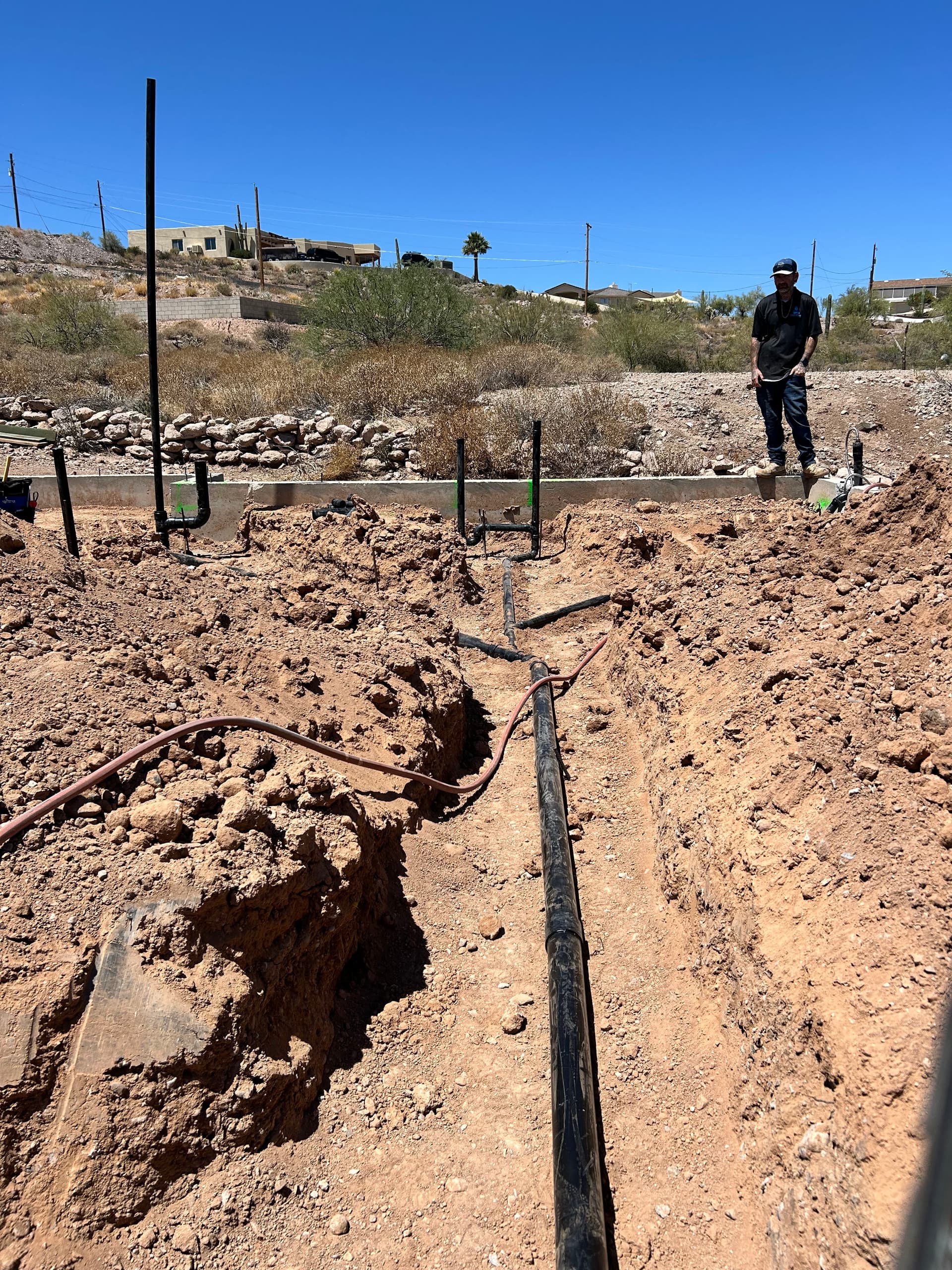 Underground Plumbing Done Right on a New Build in Queen Valley image