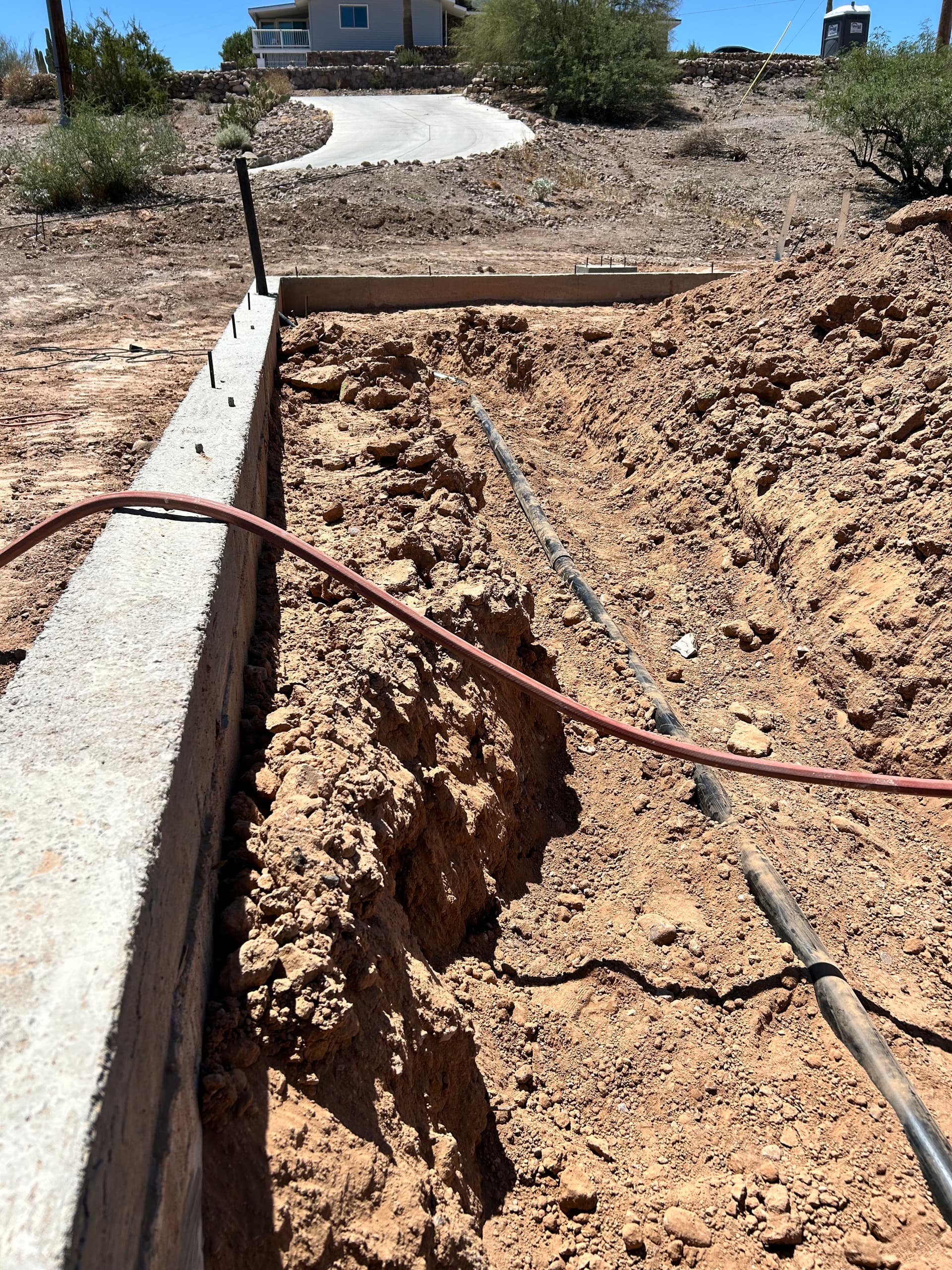 Gallery photos for Underground Plumbing Done Right on a New Build in Queen Valley: Image #2