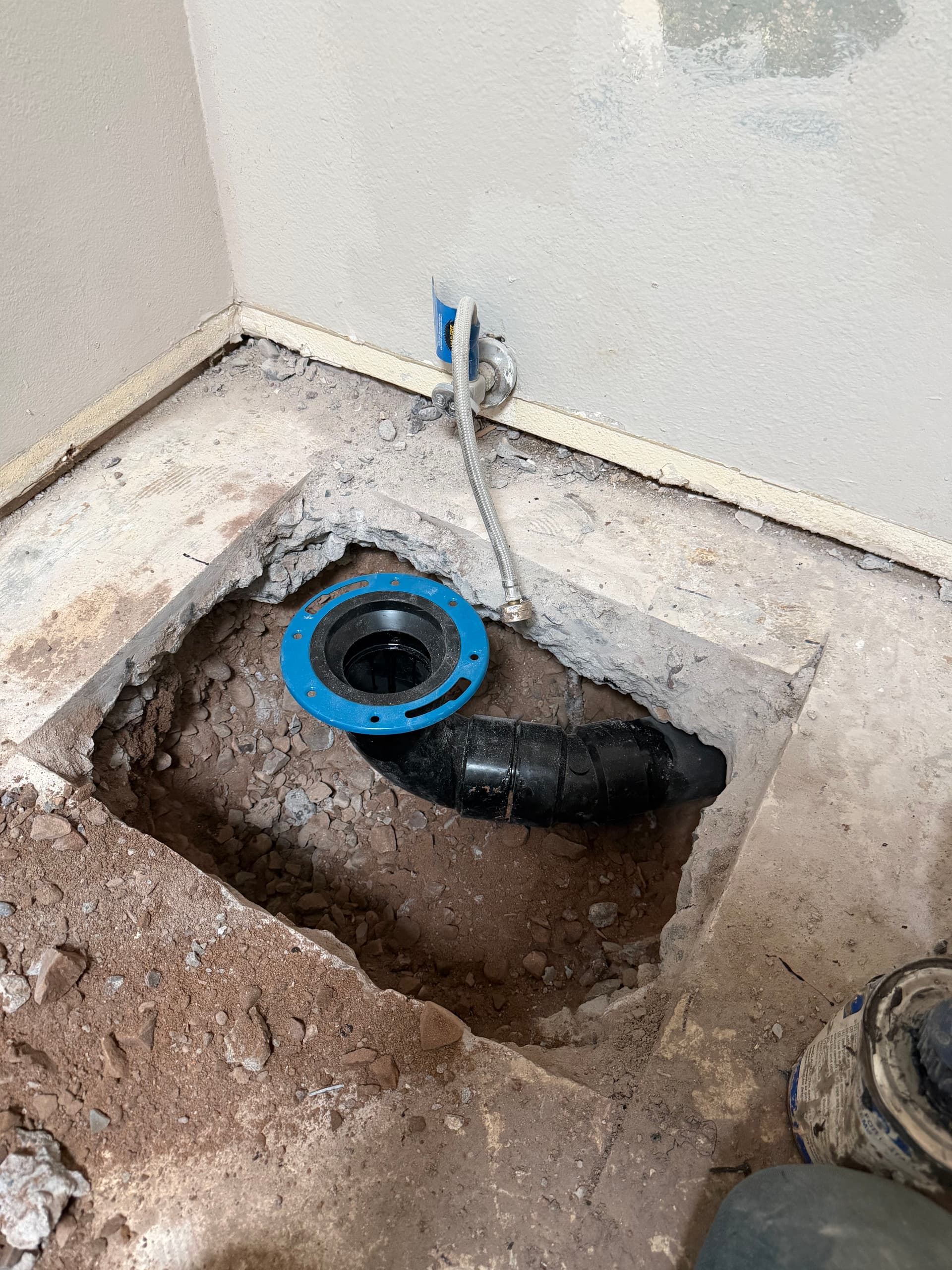 Gallery photos for Moving a Toilet Flange to Make Room for a Bigger Shower: Image #1