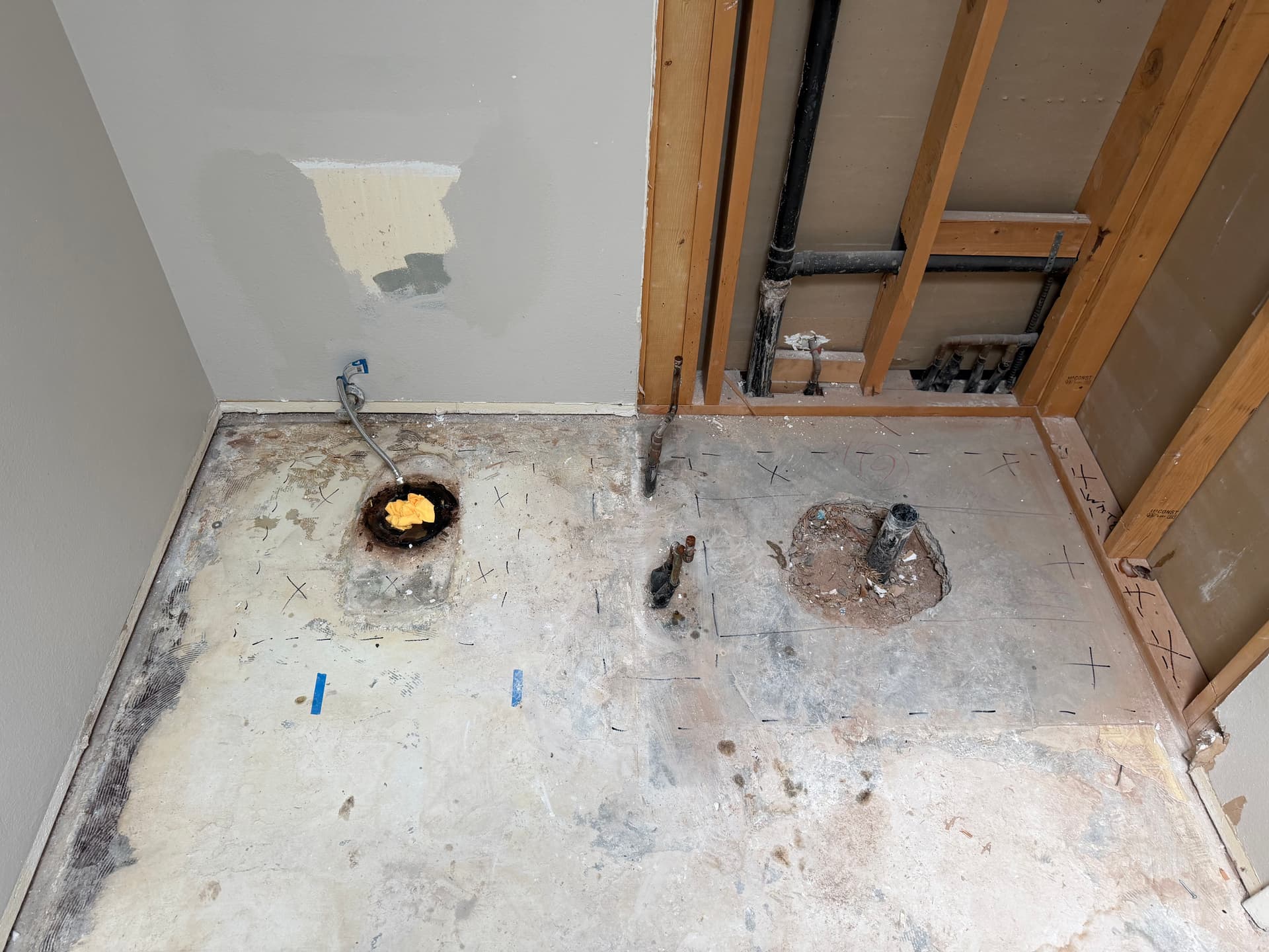Moving a Toilet Flange to Make Room for a Bigger Shower image